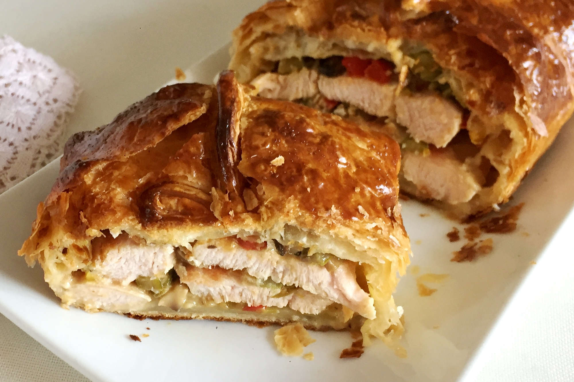 Hojaldre de pavo y verduras