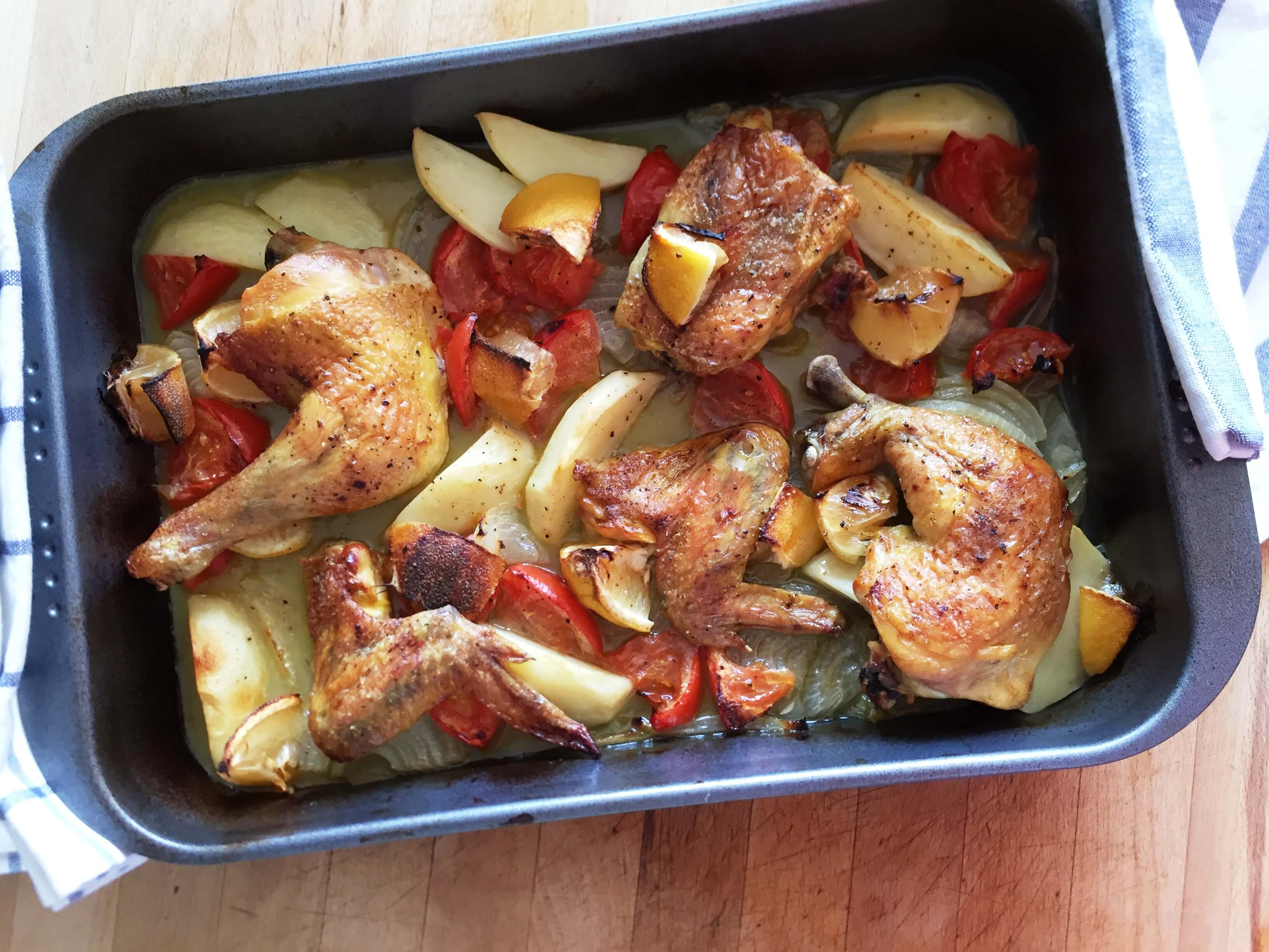 Rustidera de pollo al limón