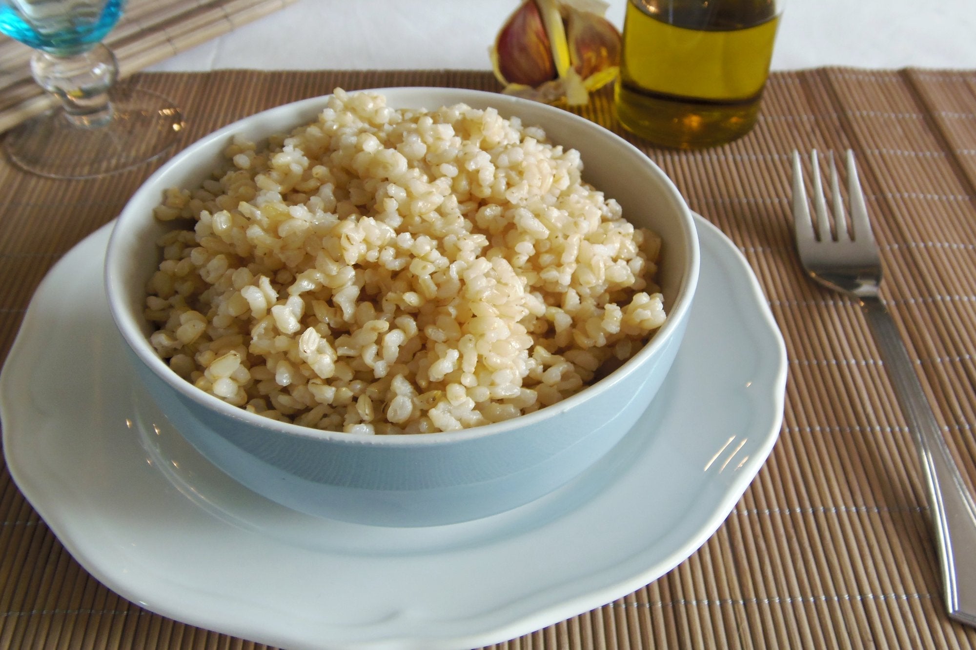 Arroz integral cocido al punto