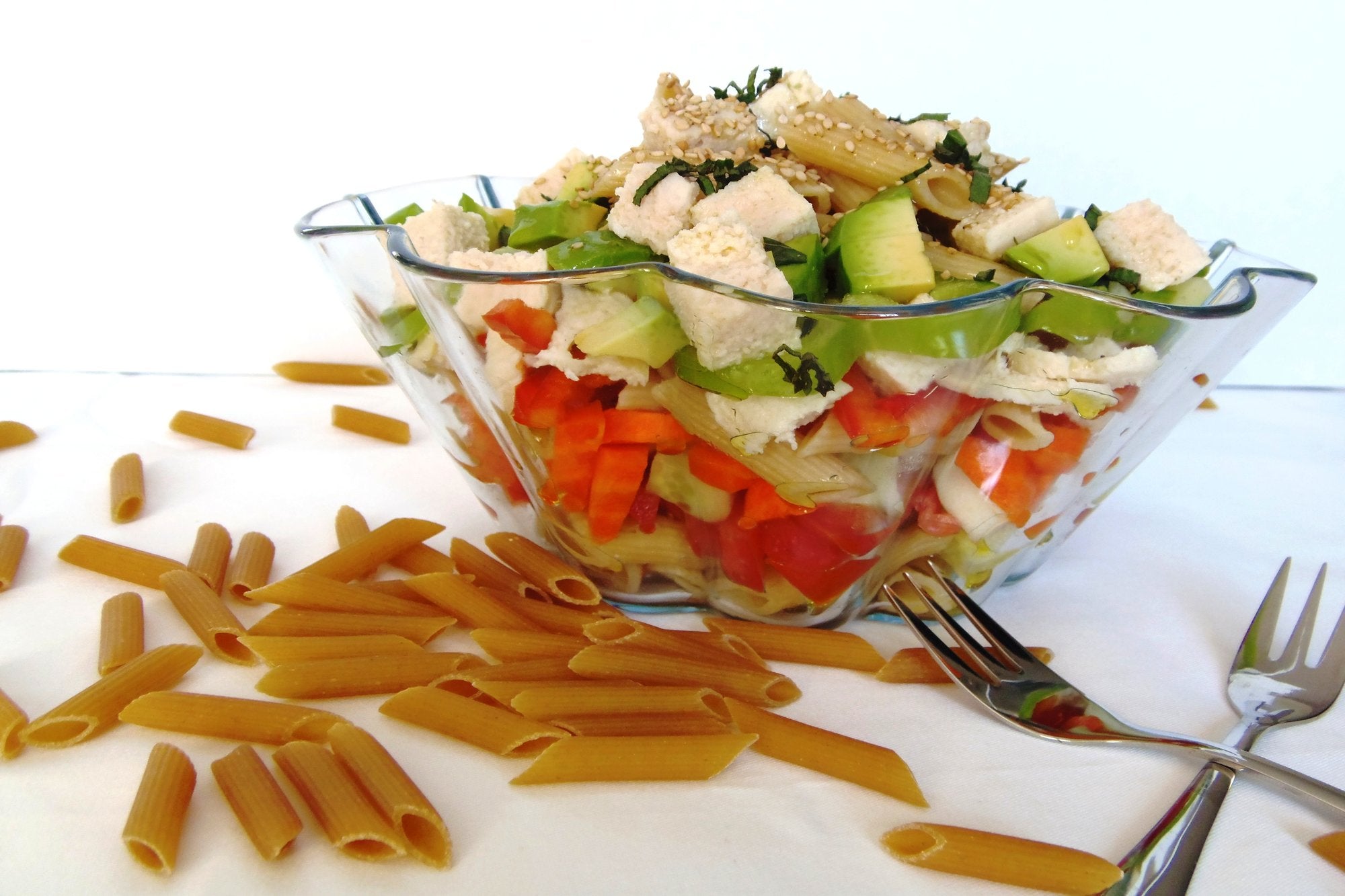Ensalada de pasta integral