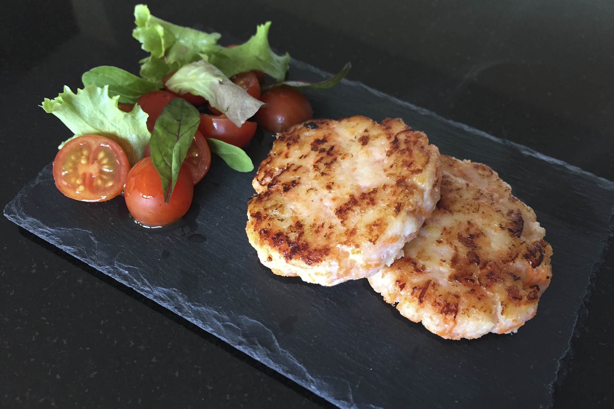 Hamburguesa de bacalao y zanahoria