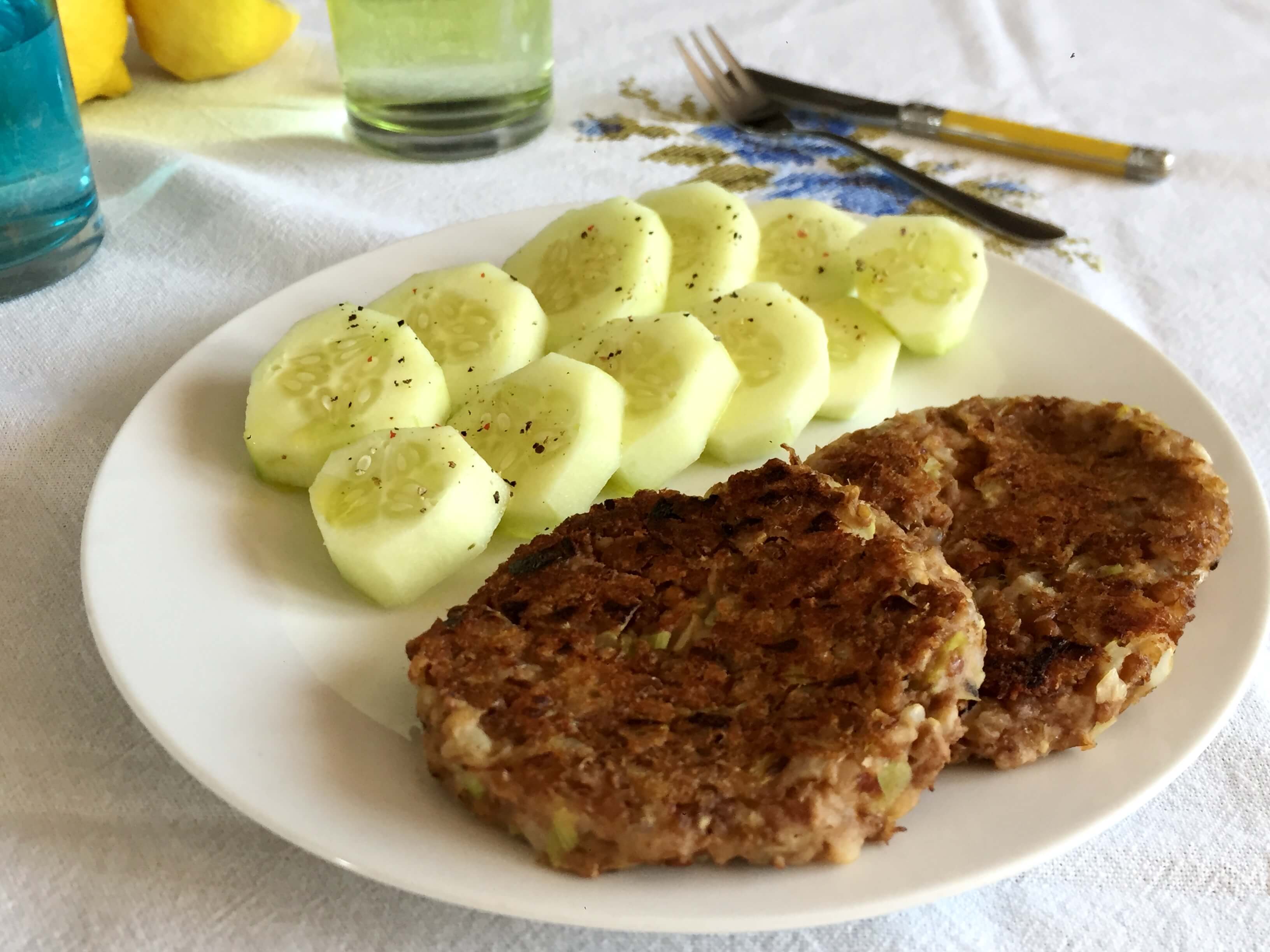 Hamburguesas veganas de lentejas y arroz