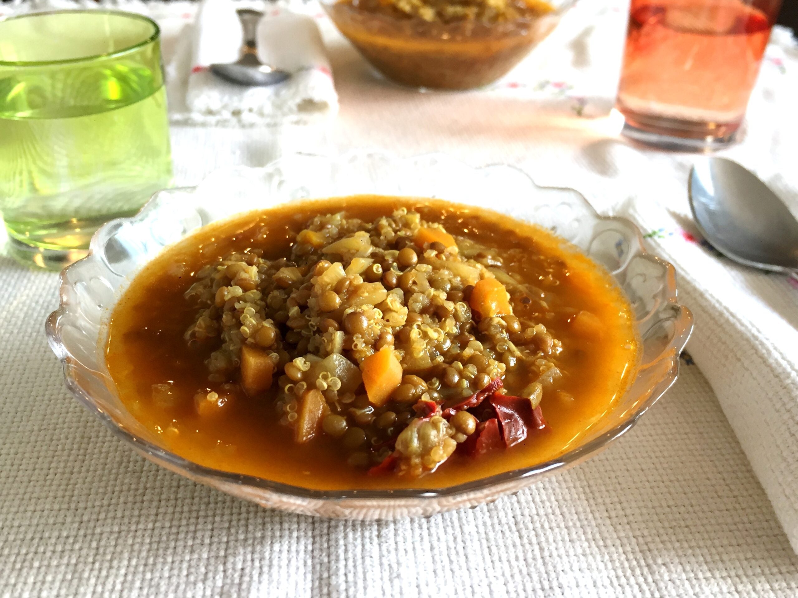 Lentejas con quinoa