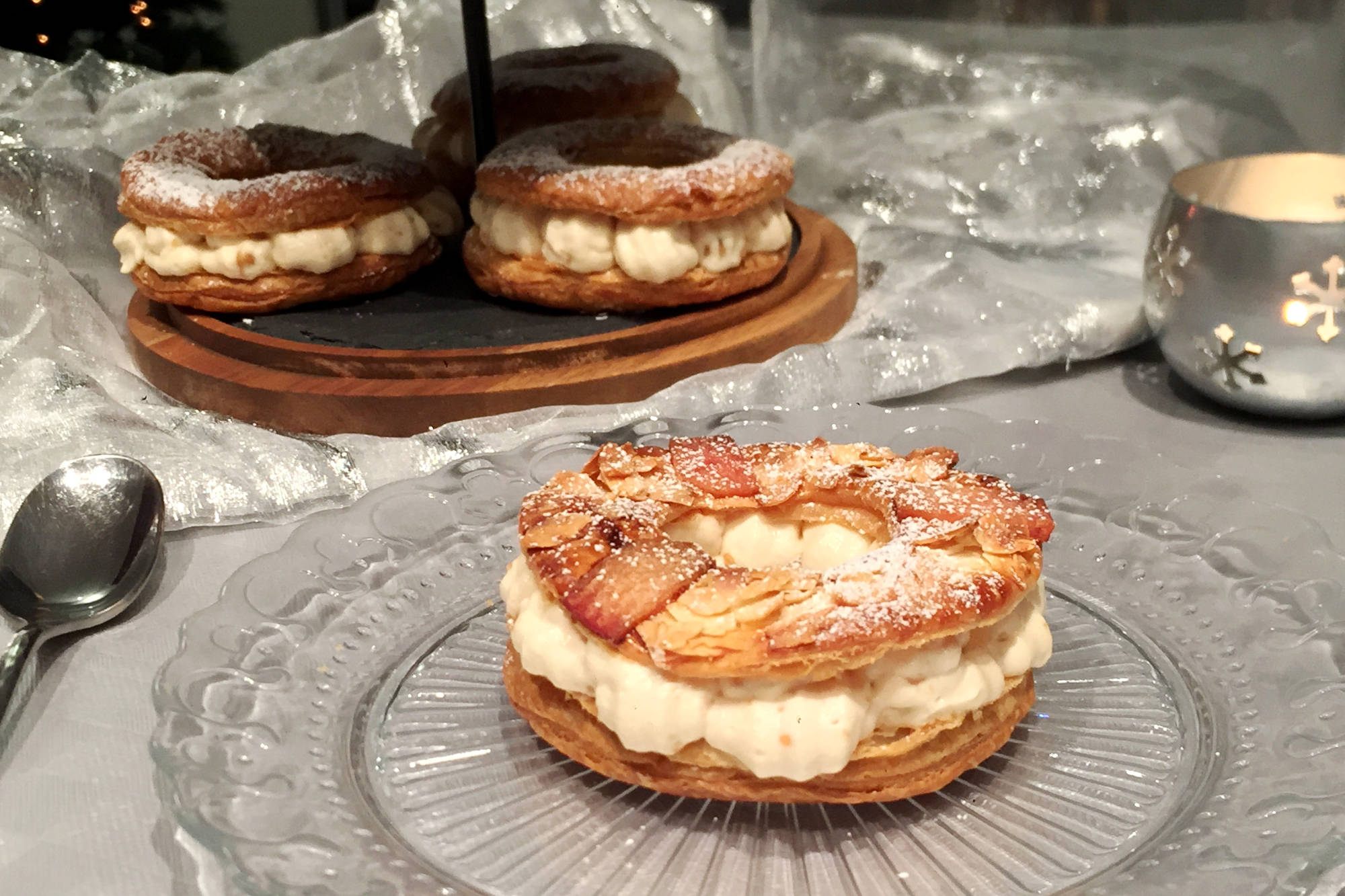 Mini roscón de Reyes de hojaldre y turrón