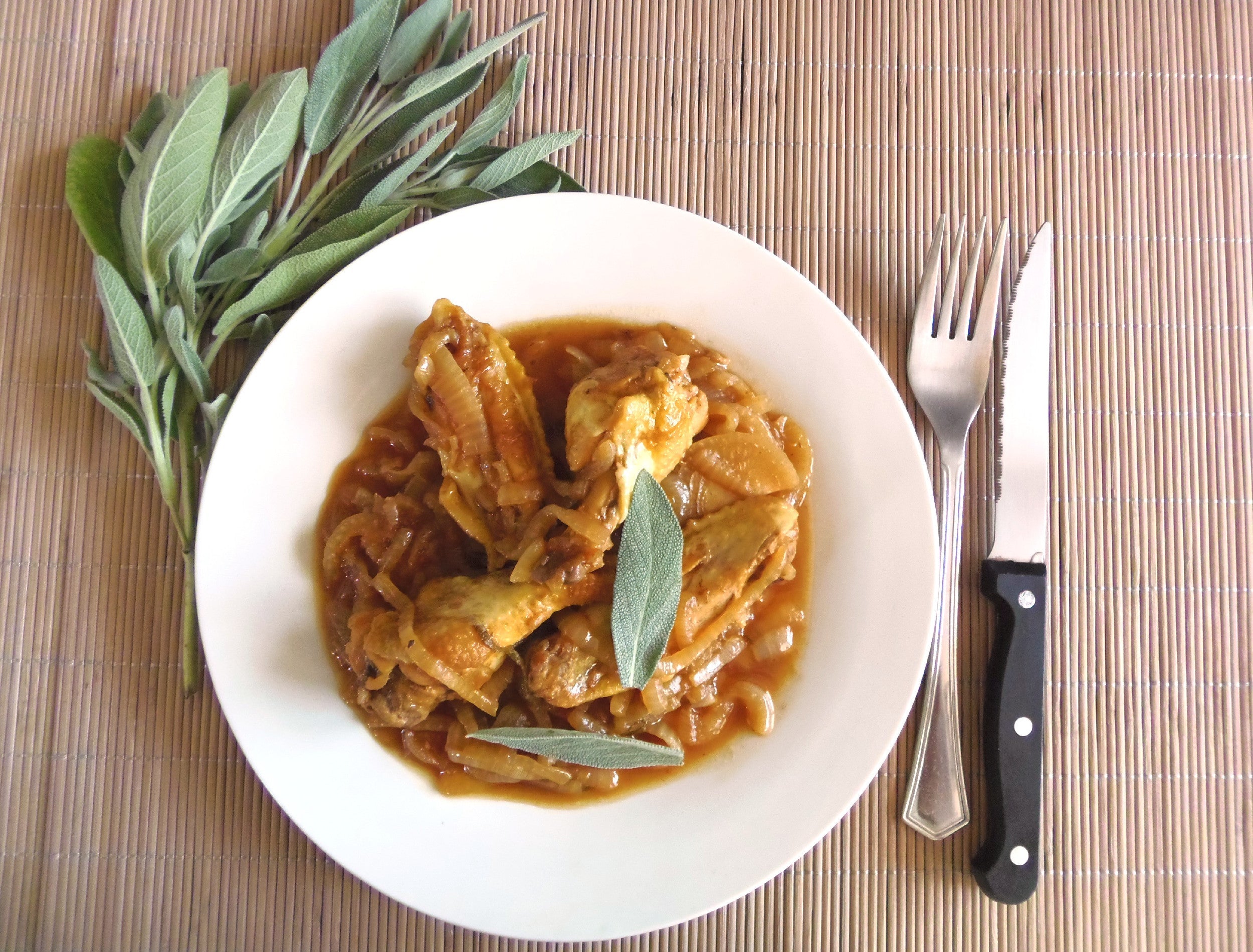 Pollo a la salvia