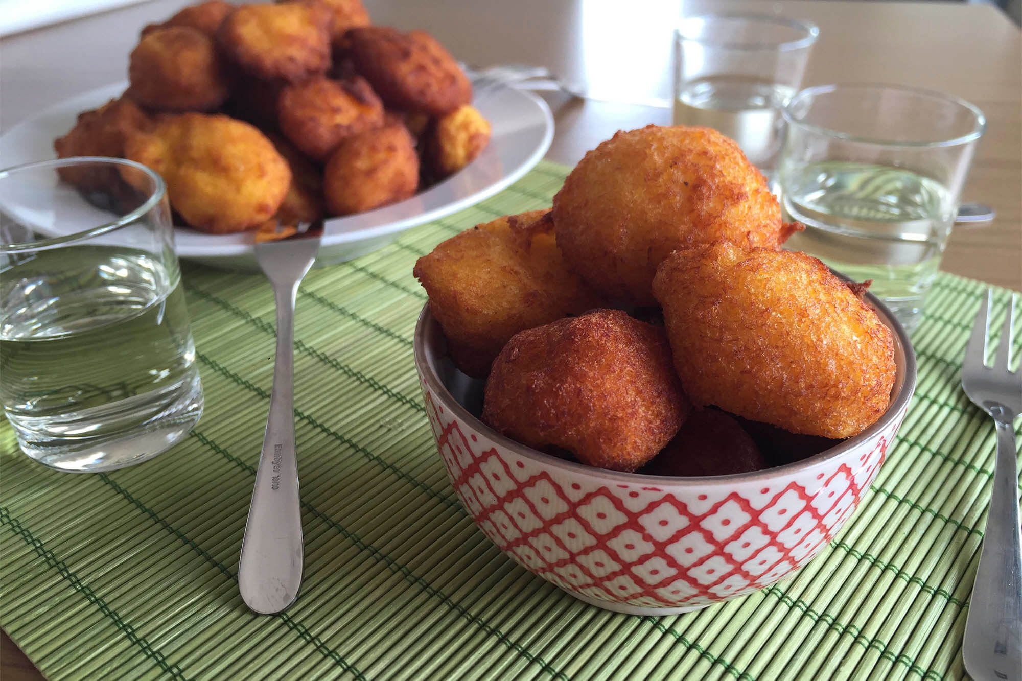 Buñuelos de bacalao y calabaza