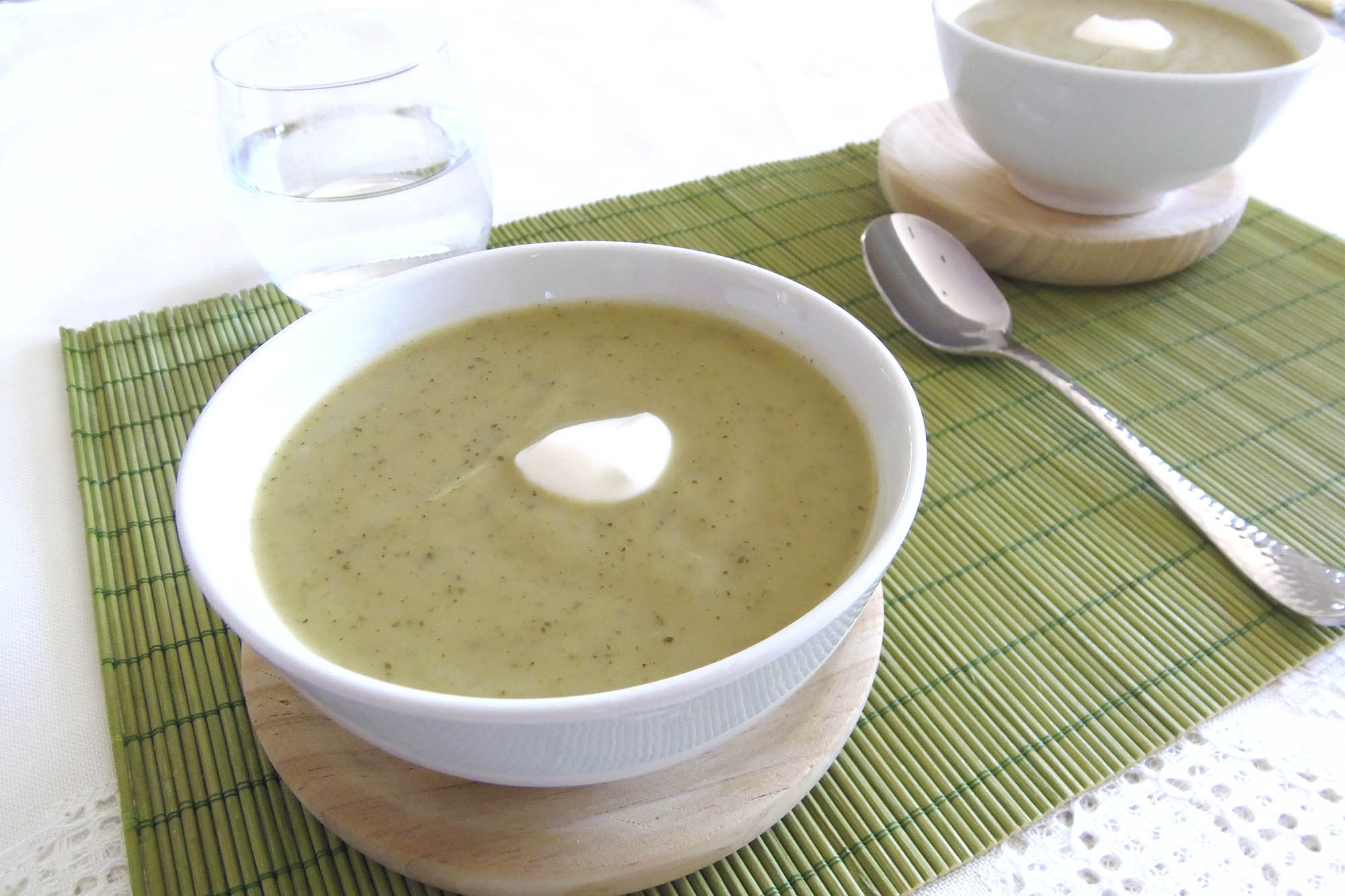 Crema fría de calabacín sin sodio con Bonsalt