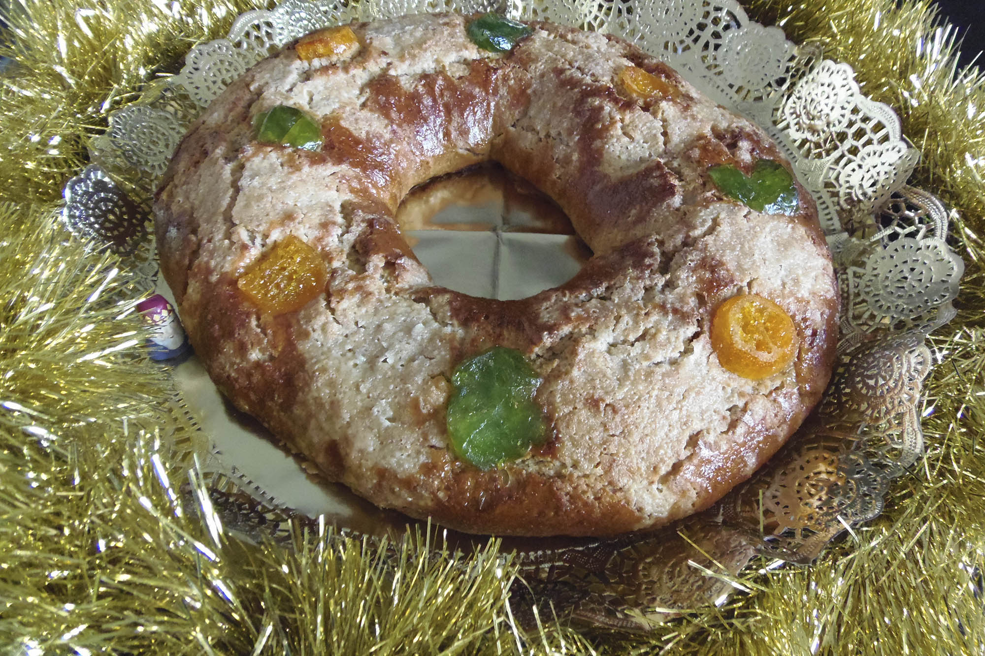 Roscón de Reyes saludable con espelta y stevia