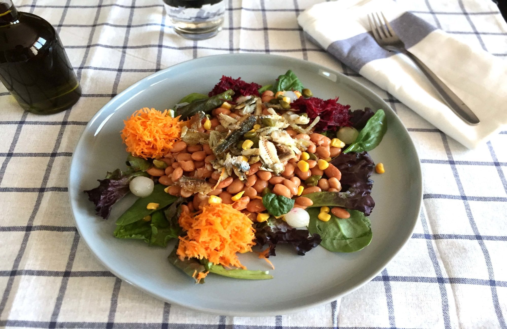 Ensalada de Alubias Pintas con Pescado