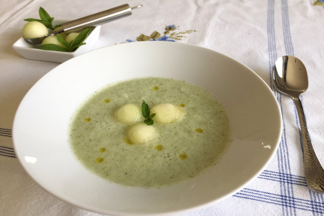 Sopa de melón y pepino