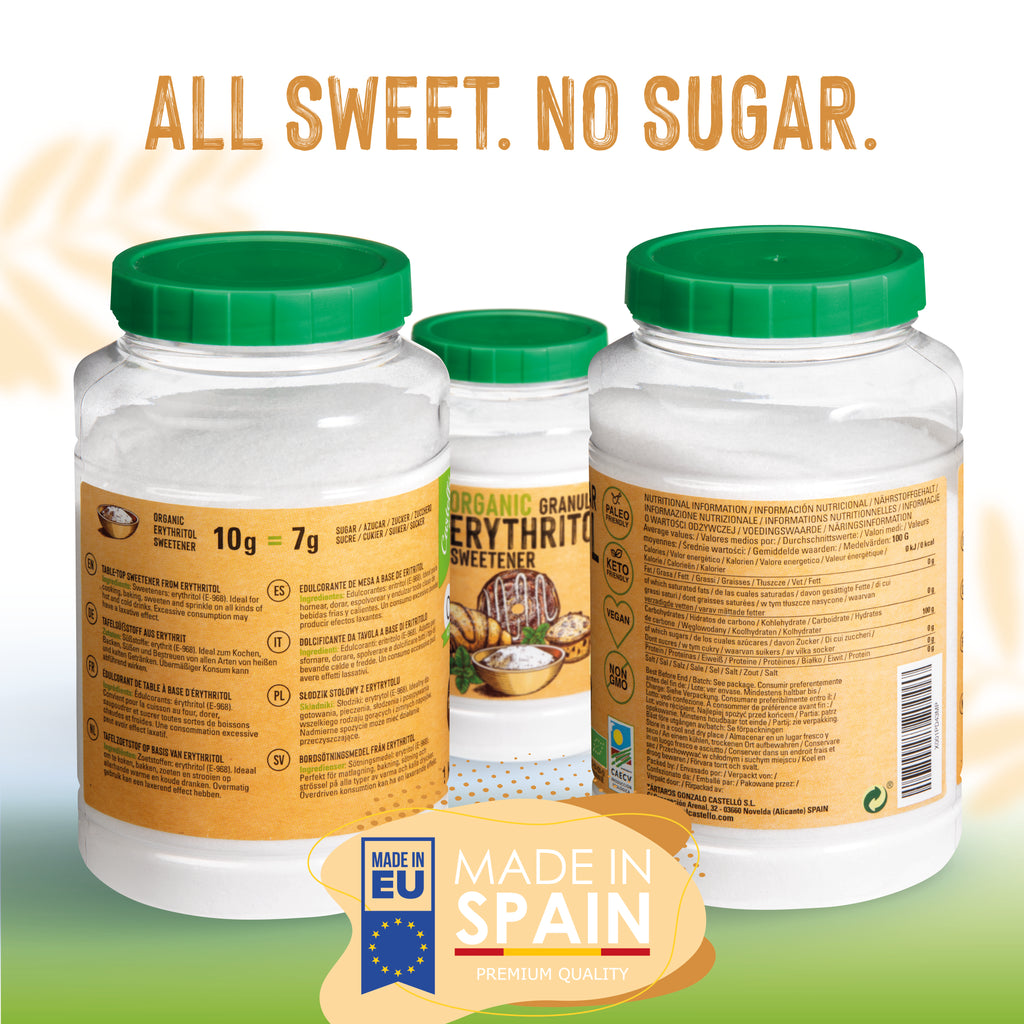 Eritritol Orgánico 1kg- Dulzor Bio y 0% Calorías
