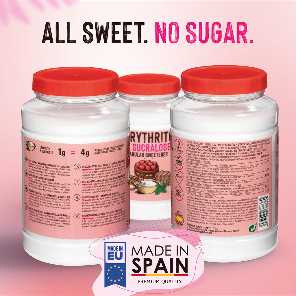 Eritritol + Sucralosa 1:4 (1 kg) - Dulzor Intenso 0% Calorías