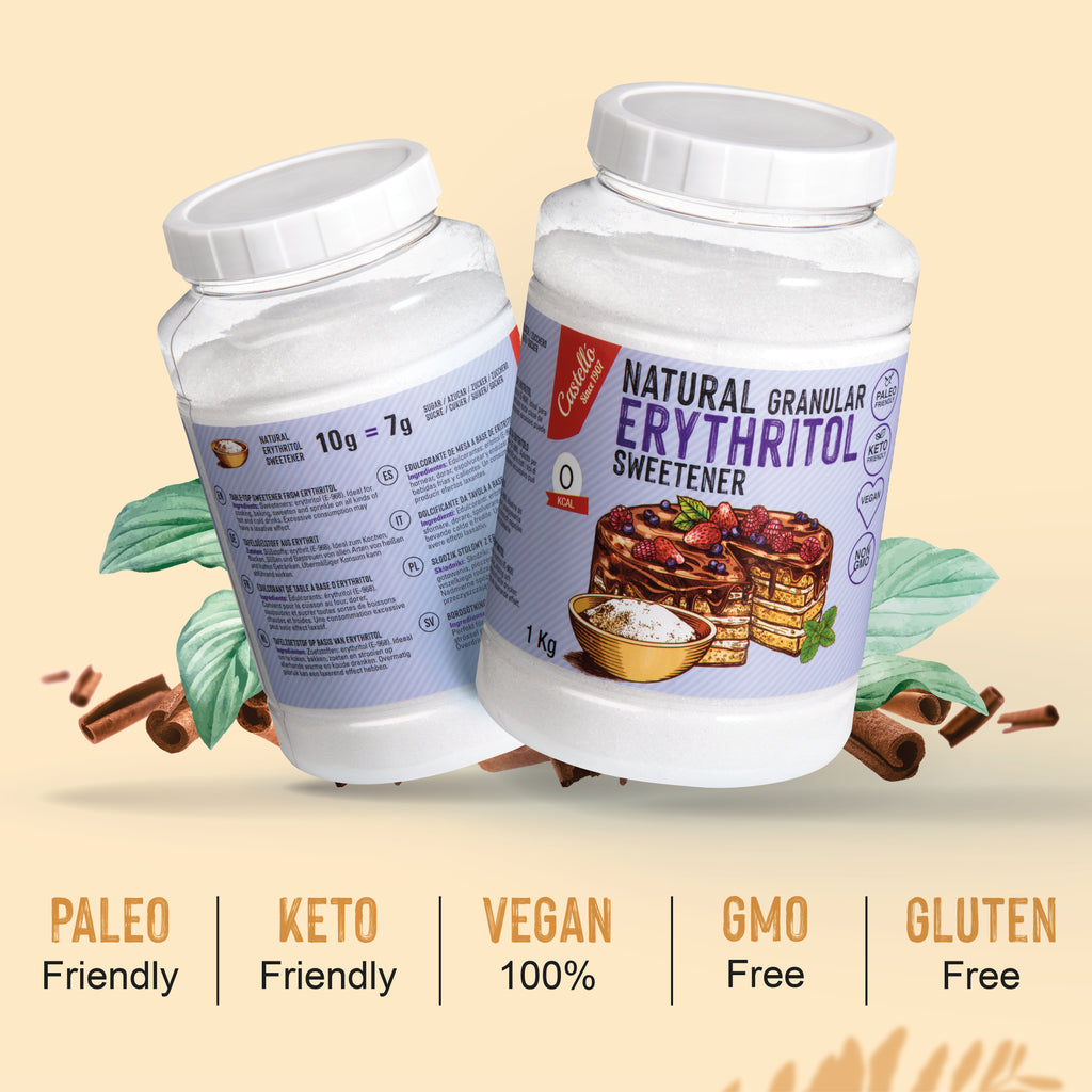 Eritritol Granulado 1kg - Dulzor Natural 0% Calorías