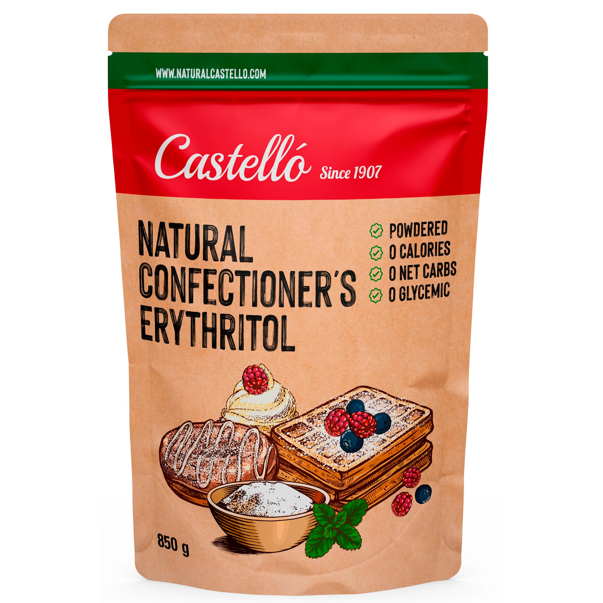Érythritol en Poudre 850g – Texture Extrafine 0% Calories