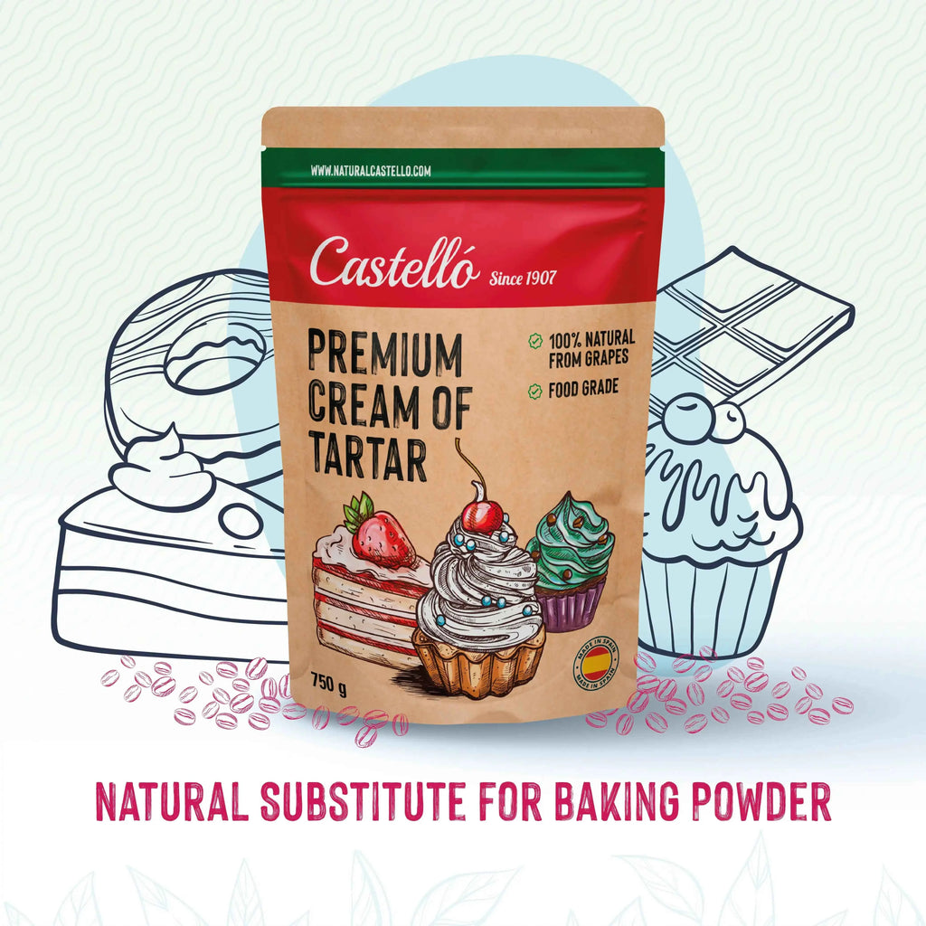 Crémor Tártaro 750 g - Sustituto Natural de la Levadura Química - Castelló since 1907