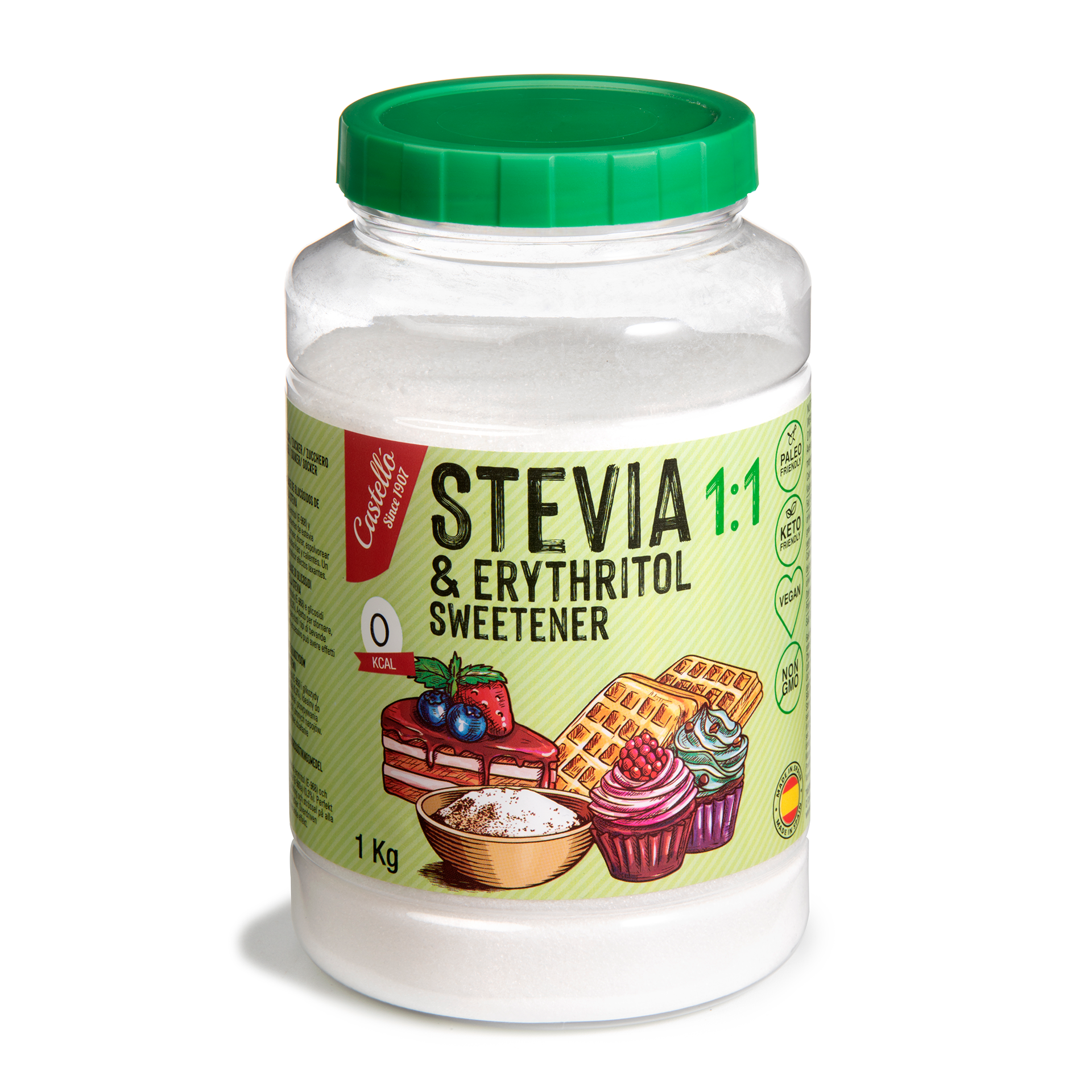 Stevia + Eritritol 1:1 (1kg) - Sustitución Directa y Natural