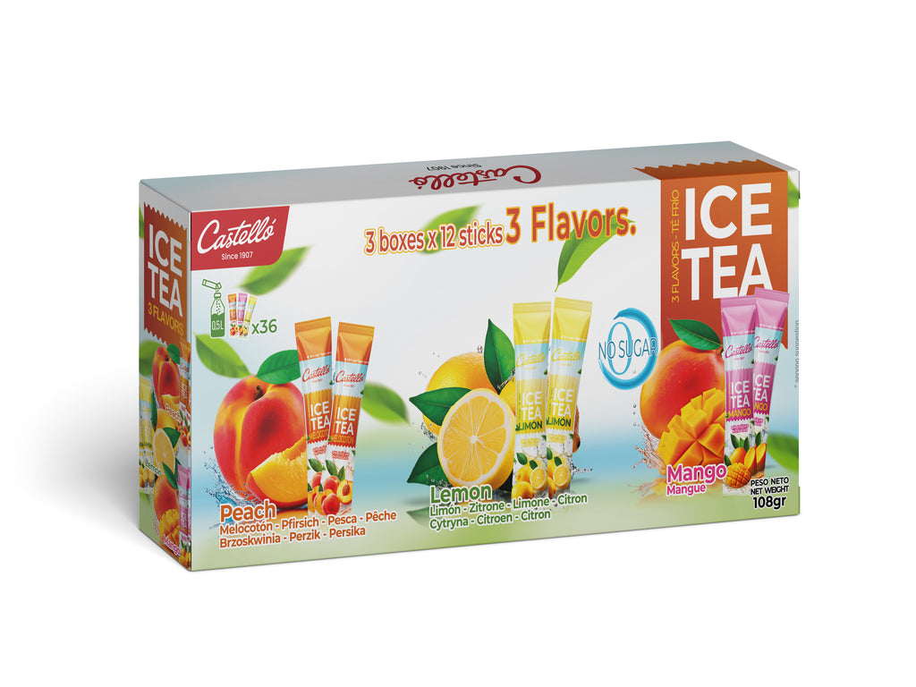Thé Froid coffret de 3 boîtes (36 sachets) - Hydratation Saine et Instantanée