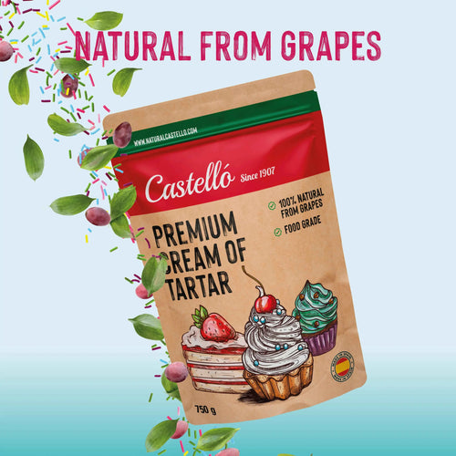 Crémor Tártaro 750 g - Sustituto Natural de la Levadura Química - Castelló since 1907