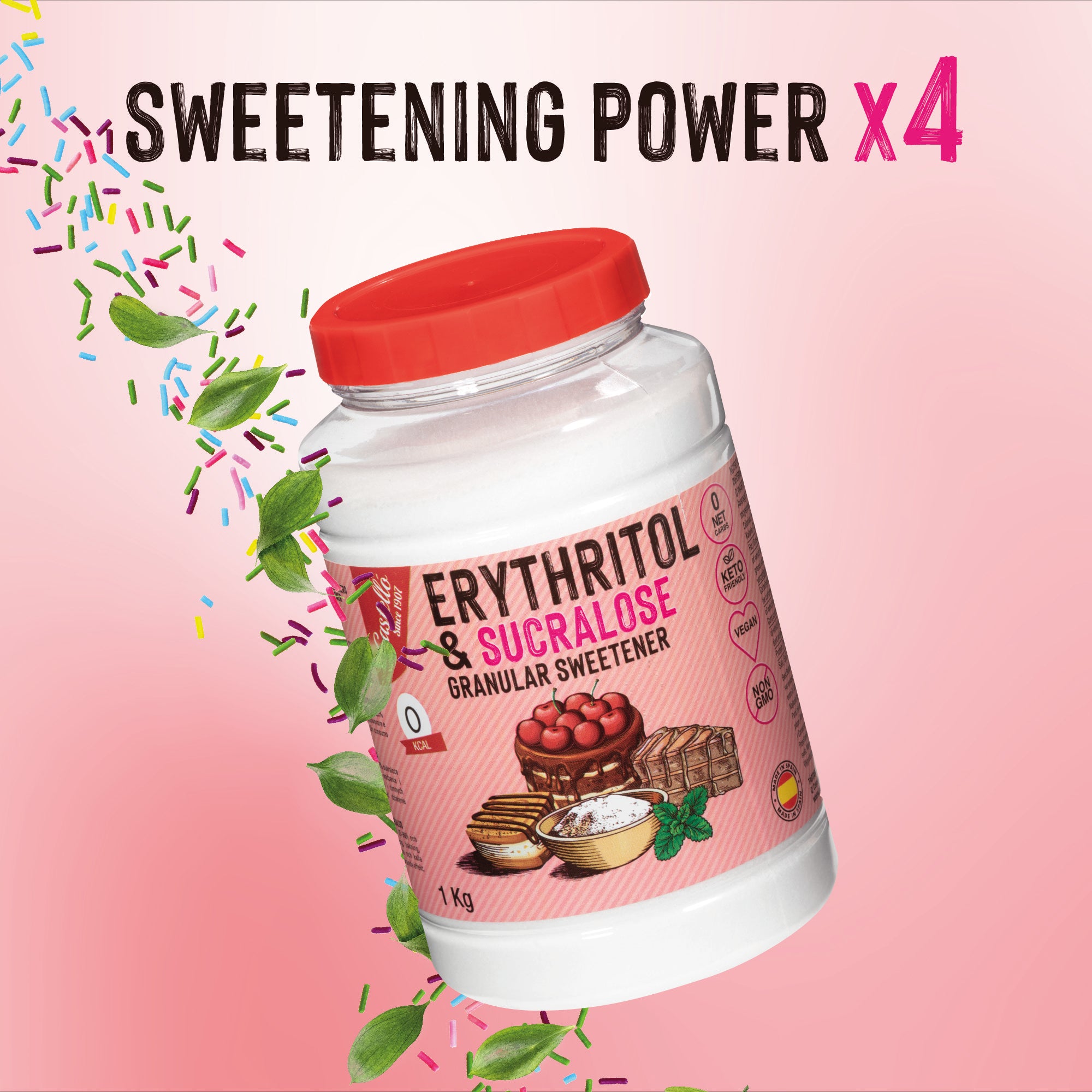 Eritritol + Sucralosa 1:4 (1 kg) - Dulzor Intenso 0% Calorías