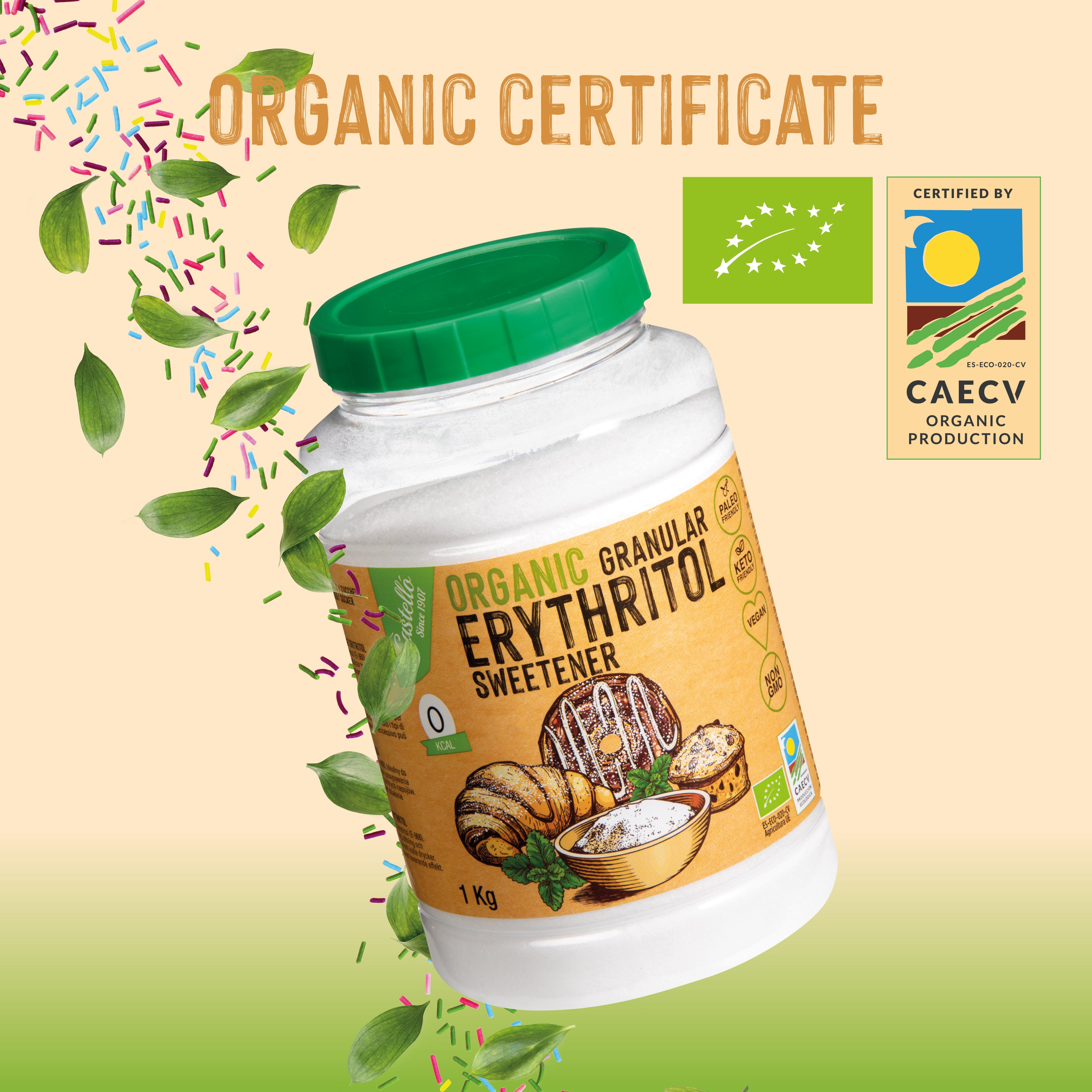 Eritritol Orgánico 1kg- Dulzor Bio y 0% Calorías
