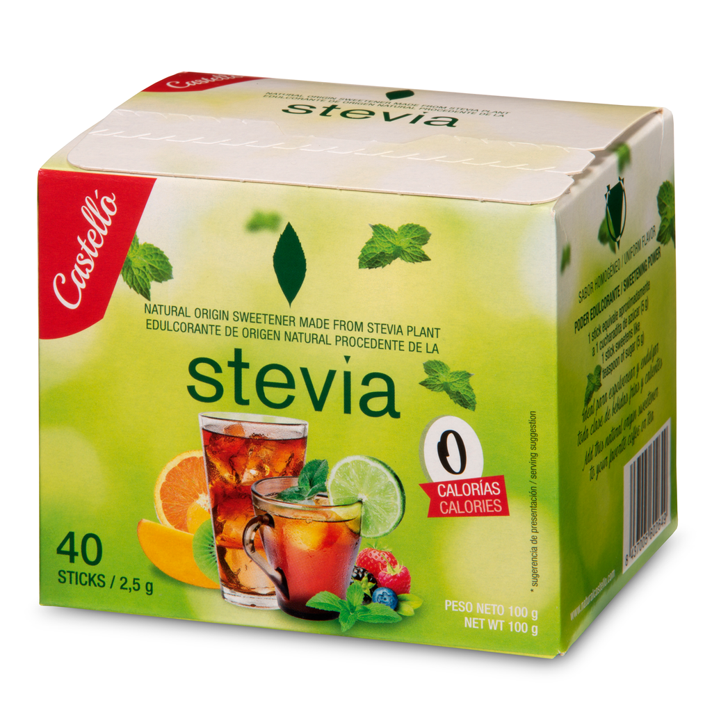 Stevia 1:2 (Estuche 40 Sticks) - Dulzor Natural y Portátil