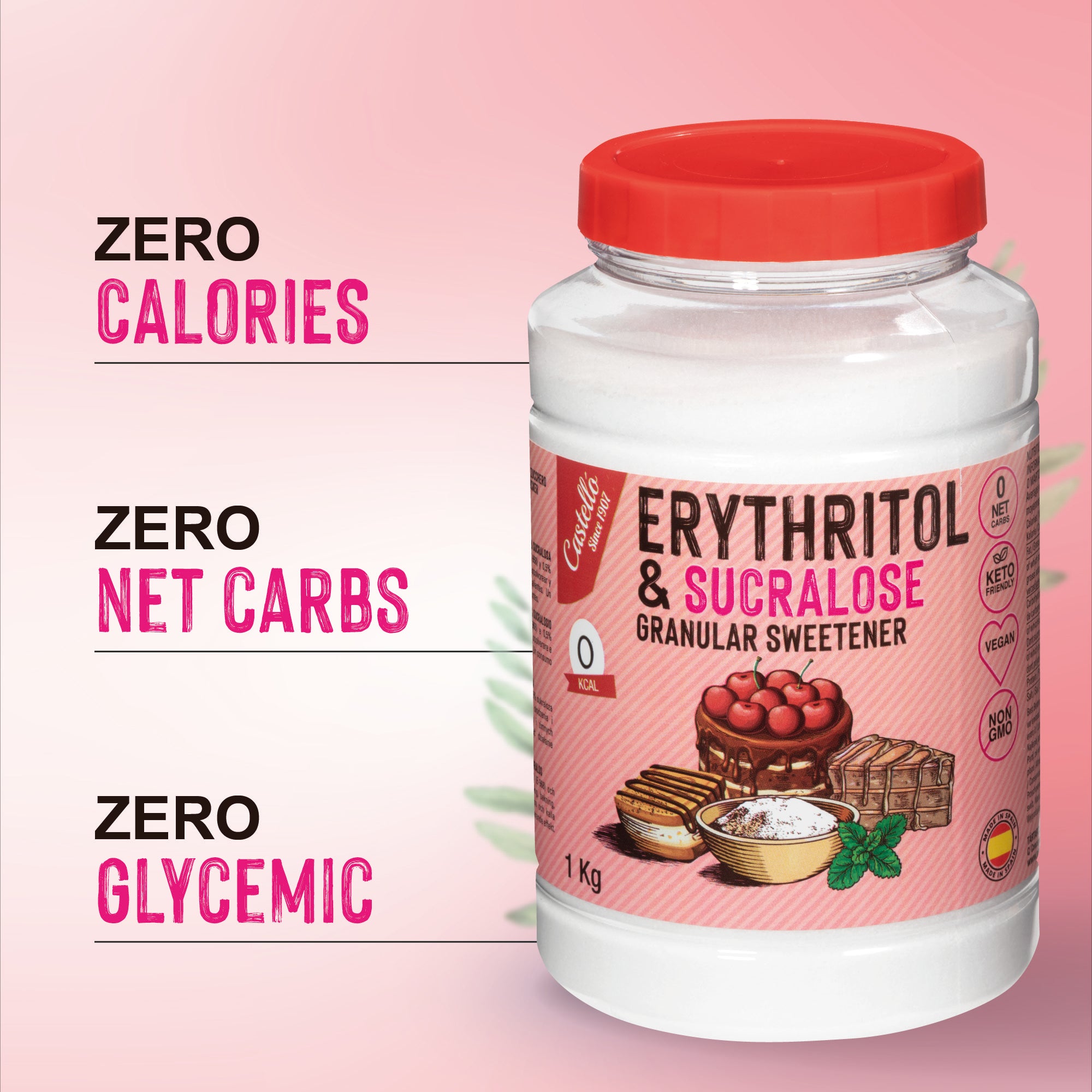 Eritritol + Sucralosa 1:4 (1 kg) - Dulzor Intenso 0% Calorías