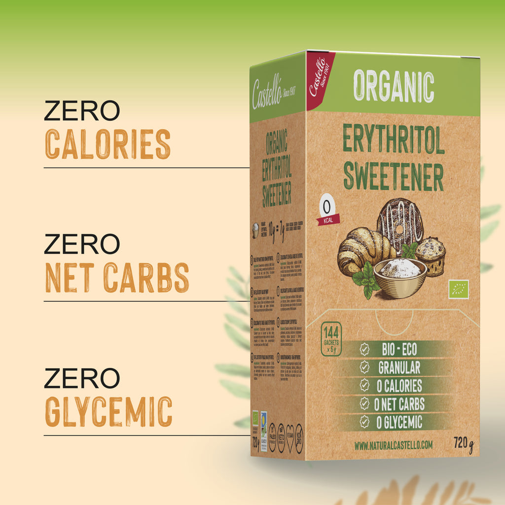 Eritritol Orgánico 144 sobres - Dulzor Bio y 0% Calorías