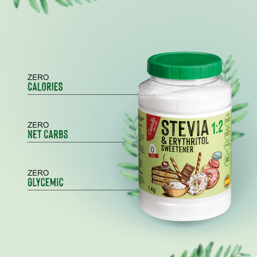 Stevia + Eritritol 1:2 (1 kg) – El Sustituto Natural más Versátil