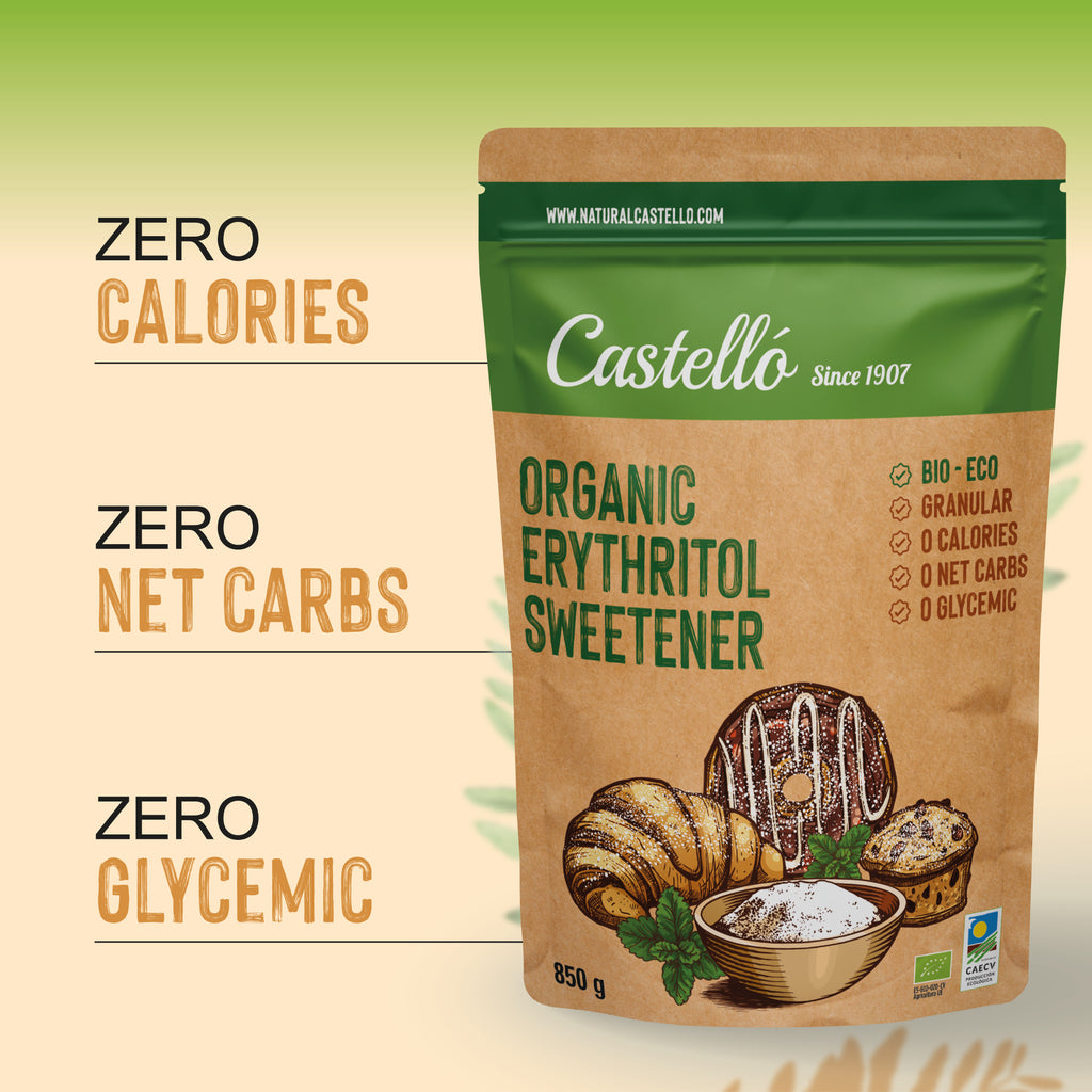 Eritritol Orgánico 850g - Dulzor Bio y 0% Calorías